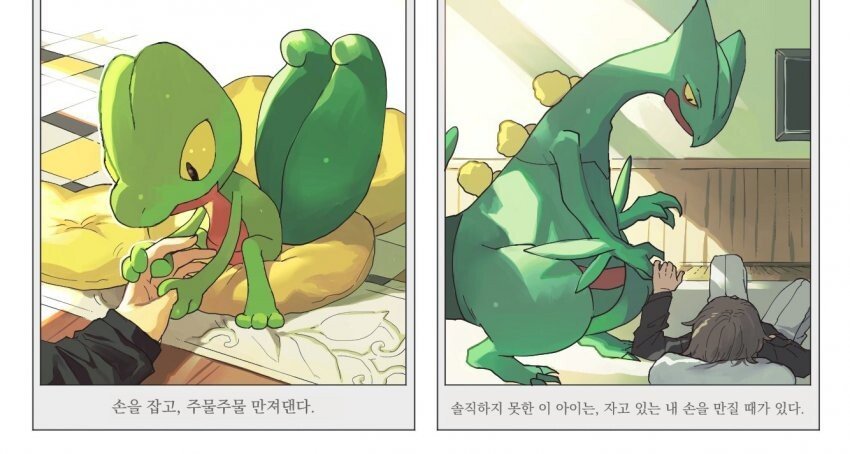 진화를 해서도 어릴 적 버릇을 못 고치는 포켓몬들...