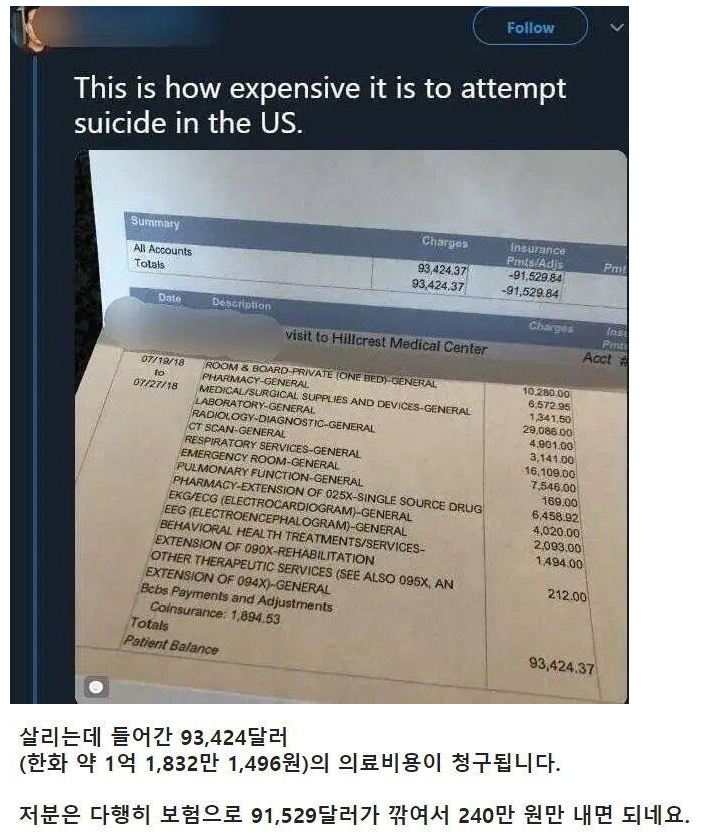 미국에서 ㅈㅅ 실패하면 벌어지는 일